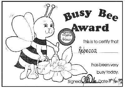 Busy Bee award